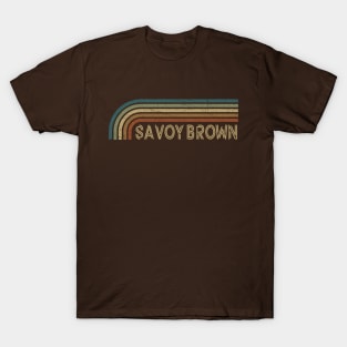 Savoy Brown Retro Stripes T-Shirt